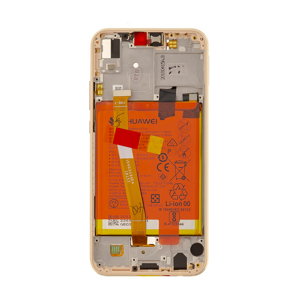 LCD-skärm + pekdon Huawei P20 Lite - Rosa (Service Pack)