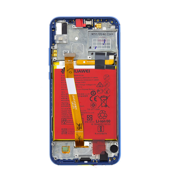 LCD-display + Touch Unit Huawei P20 Lite - Blå (Service Pack)