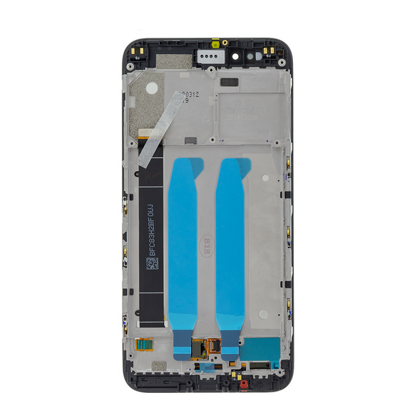 LCD-display + Touch Unit + Framsida för Xiaomi Mi A1 - Svart (Service Pack)