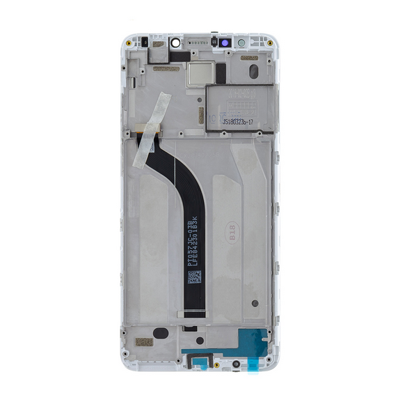 LCD-skärm + beröringsenhet + framsida för Xiaomi Redmi 5 - Vit (Service Pack)