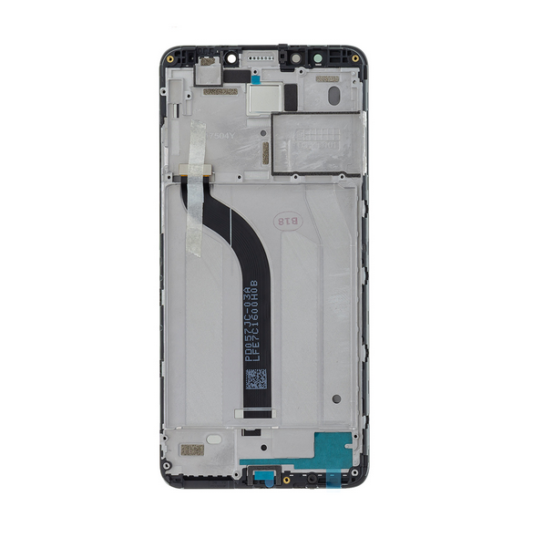 LCD-skärm + beröringsenhet + framsida för Xiaomi Redmi 5 - Svart (Service Pack)