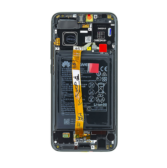 LCD-display + Touch Unit + Framsida Huawei Honor 10 - Svart (Service Pack)