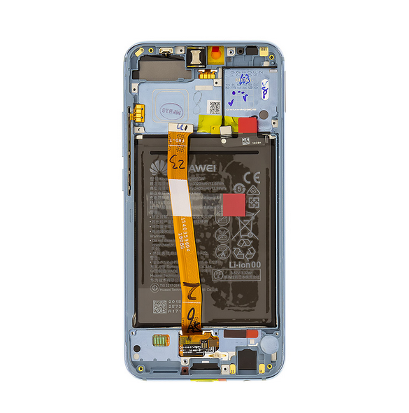 LCD-skärm + beröringsenhet + framsida Huawei Honor 10 - Grå (Service Pack)