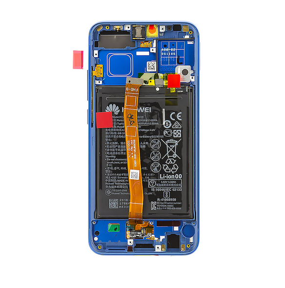 LCD-display + Touch Unit + Framsida Huawei Honor 10 - Blå (Service Pack)