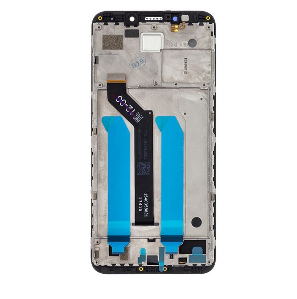LCD-skärm + beröringsenhet + framsida för Xiaomi Redmi 5 Plus - Svart (Service Pack)