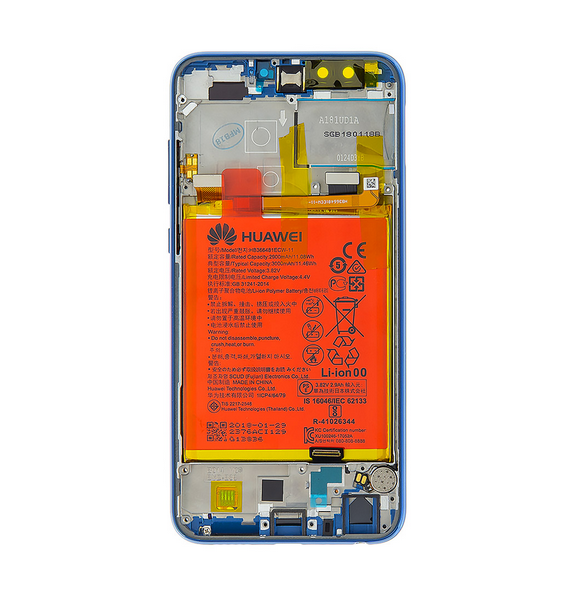 LCD-skärm + beröringsenhet + framsida Huawei Honor 9 Lite - Blå (Service Pack)