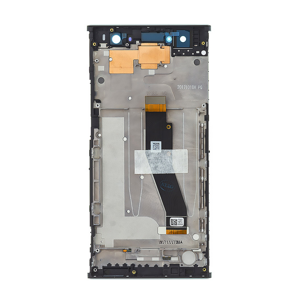 LCD-skärm + pekdon + främre skal Sony Xperia XA2 Ultra H4213 - Svart (Service Pack)