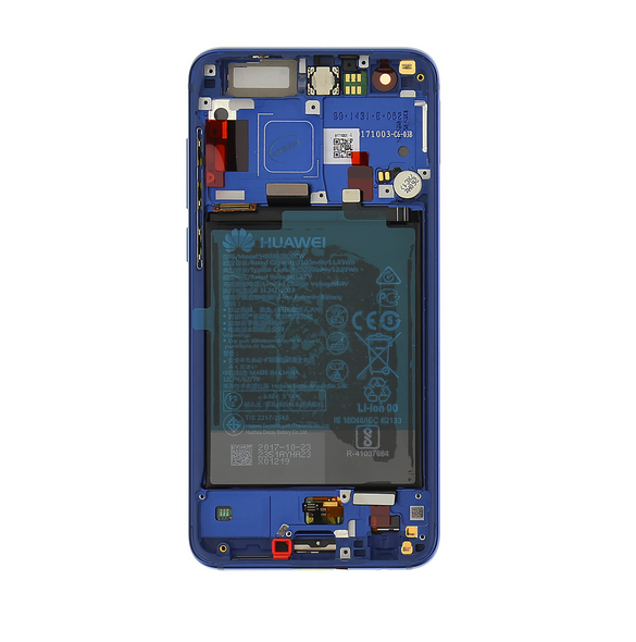 LCD-display + Touch Unit + Framsida Huawei Honor 9 - Blå (Service Pack)