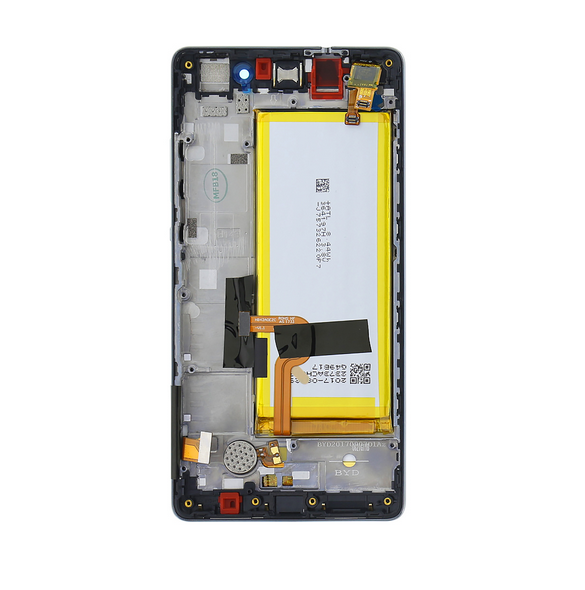 LCD-display + Touch Unit + Framsida Huawei P8 Lite - Svart (Service Pack)