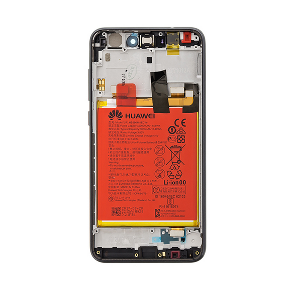 LCD-display + Touch Unit + Framsida Huawei P9 Lite 2017 - Svart (Service Pack)