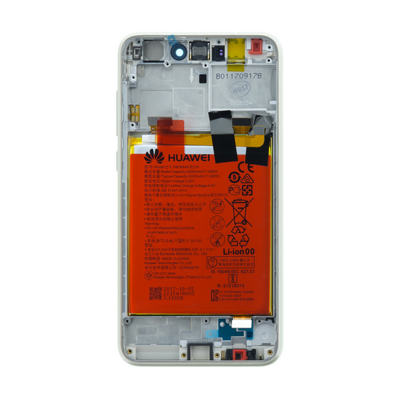LCD-display + Touch Unit + Framsida Huawei P9 Lite 2017 - Guld (Service Pack)