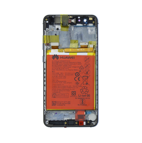 LCD-display + Touch Unit + Framsida Huawei P10 Lite - Svart (Service Pack)
