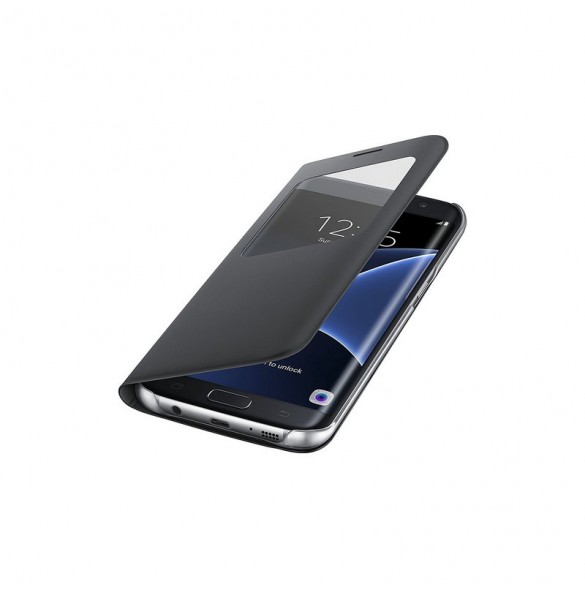 Samsung EF-CG935PBE S-View Case Vikbart Fodral Till Samsung Galaxy S7 Edge - Svart