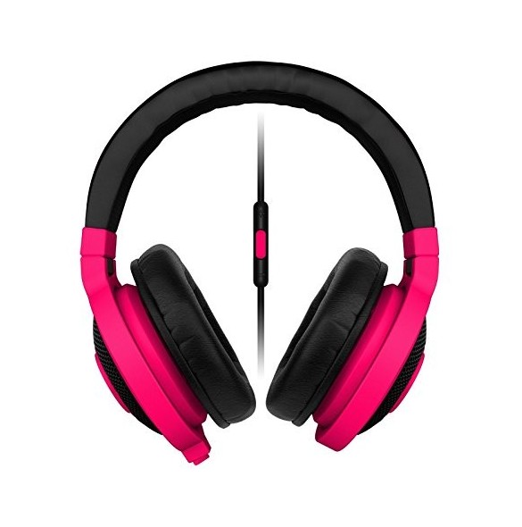 Razer Kraken Mobile - Analoga Gaming och Musikhörlurar Neon Röd