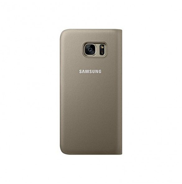 Samsung EF-CG935PFE S-View Case Vikbart Fodral Till Samsung Galaxy S7 Edge - Guld