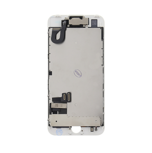 LCD-display + Touch Unit med små delar iPhone 7 - Vit