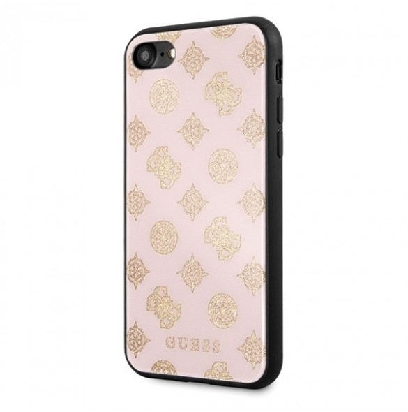 Guess hårt fodral Peony G Double Layer Glitter GUHCI8TGGPLP iPhone 7/8 - Rosa