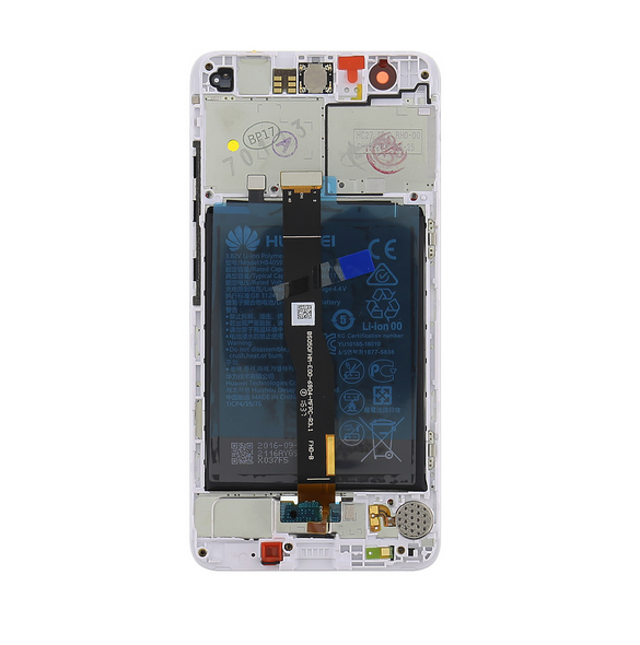 LCD-skärm + beröringsenhet + framsida Huawei Nova - Vit (Service Pack)
