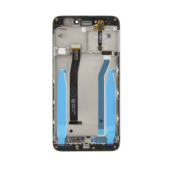 LCD-skärm + beröringsenhet + framsida Xiaomi Redmi 4X - Svart (Service Pack)