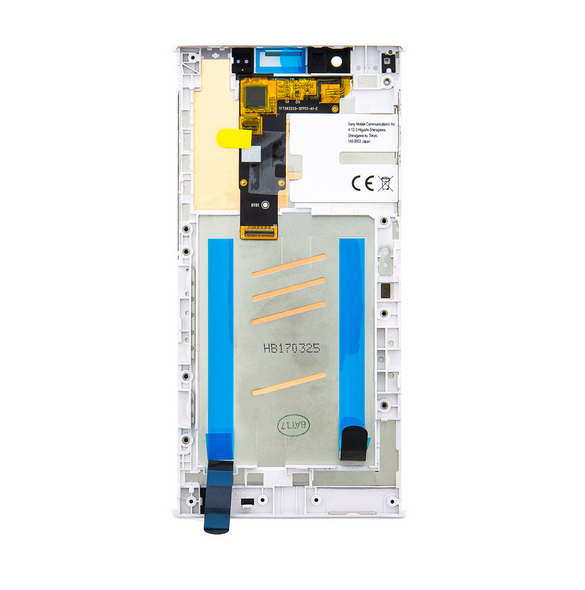 LCD-skärm + pekdon + främre skal Sony Xperia L1 G3311 - Vit (Service Pack)