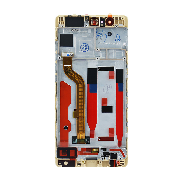 LCD-display Touch Unit + Front Cover Huawei P9 - Guld