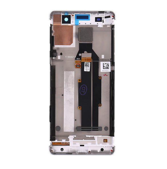 LCD-skärm + pekdon + främre skal Sony Xperia XA F3111 - Vit (Service Pack)