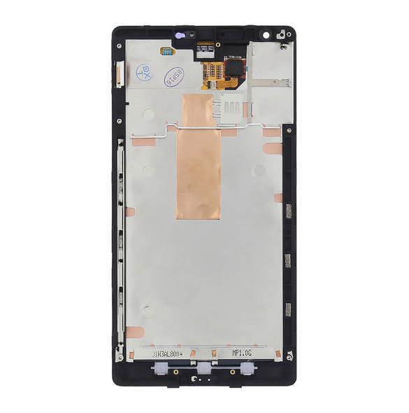Touch Unit + LCD-display + Framsida Nokia Lumia 1520 - Svart