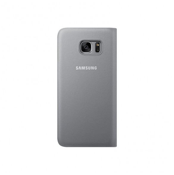 Samsung EF-CG935PSE S-View Case Vikbart Fodral Till Samsung Galaxy S7 Edge - Silver