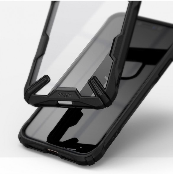 Ringke Fusion X Matt hållbart PC-fodral med TPU-stötfångare för iPhone 11 - Svart