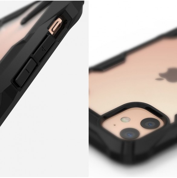 Ringke Fusion X Matt hållbart PC-fodral med TPU-stötfångare för iPhone 11 - Svart