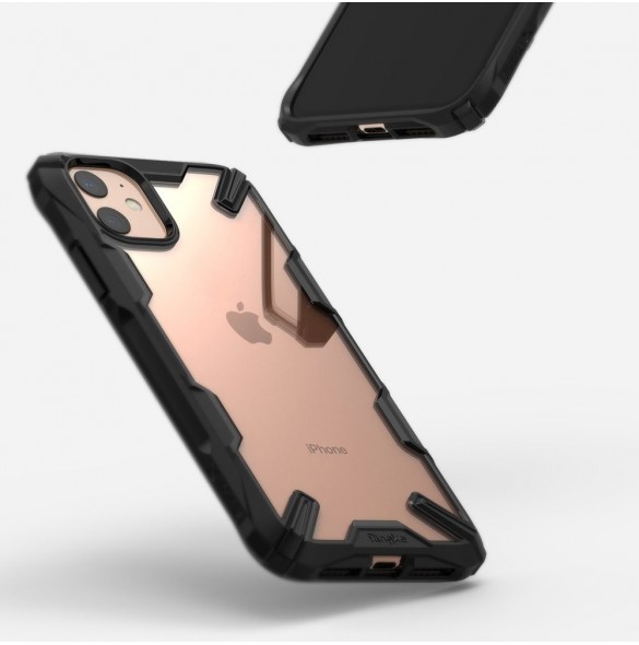 Ringke Fusion X Matt hållbart PC-fodral med TPU-stötfångare för iPhone 11 - Svart