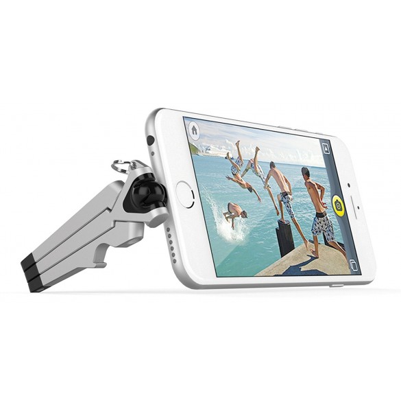 Kenu Stance, Tripod Phone Stand till iPhone 10, X, 8, 8 Plus, 7 Plus, 7, 6s Plus, 6s, 6 Plus, 6, SE - Silver / Svart