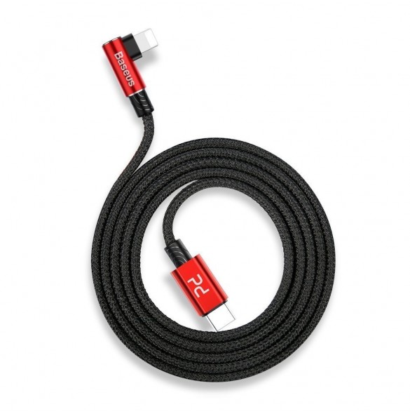 Baseus MVP Elbow USB Type C Strömförsörjning / blixtkabel PD 18W 2m - Röd(CATLMVP-B09)
