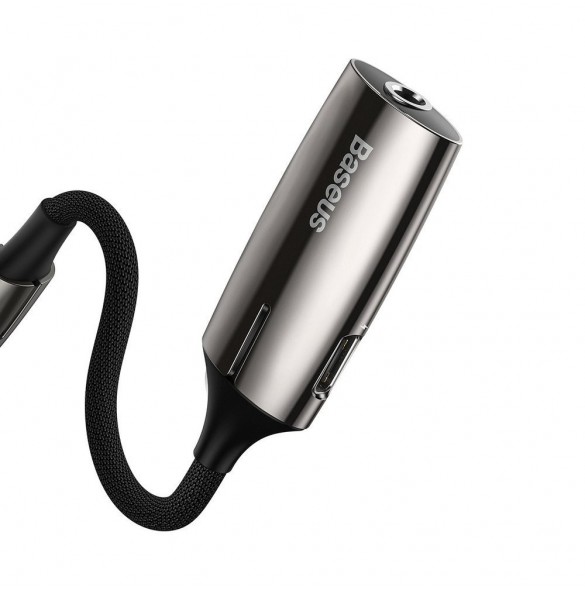 Namn: BASEUS 2-i-1 typ-c hane till typ-c och 3,5 mm honadapter L60
