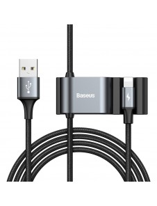 2 USB-portar + Lightning-kabel delad 5V / 3A total laddningsström