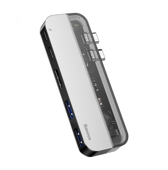 Dubbel USB och dubbla typ c med externt 4K HD-gränssnitt, högre effektivitet