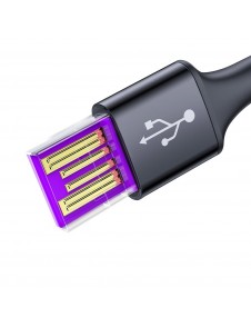 5A ström och breda ledningar inuti kabeln ger en snabbare, säker och mer stabil laddning och dataöverföring.