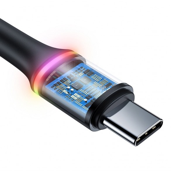 USB / USB-C-kabel med stöd av få populära snabbladdningstekniker