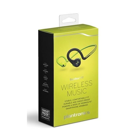 Plantronics BackBeat FIT Wireless Bluetooth Stereo Headset - Grön