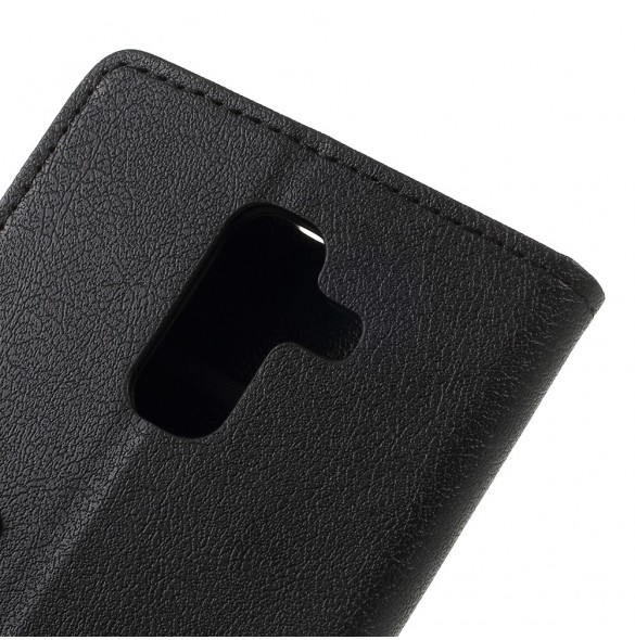 JollyFX Plånboksläderfodral till Samsung Galaxy A6 Plus (2018) - Svart