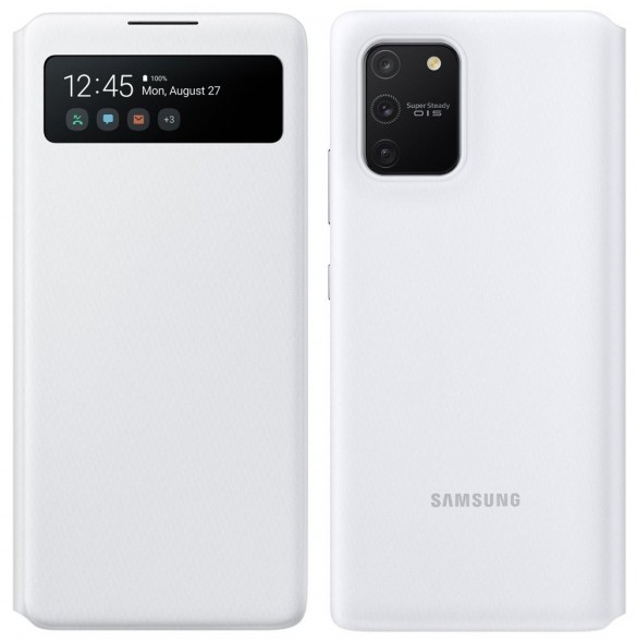 Vitt och mycket snygg täckning Samsung Galaxy S10 Lite.