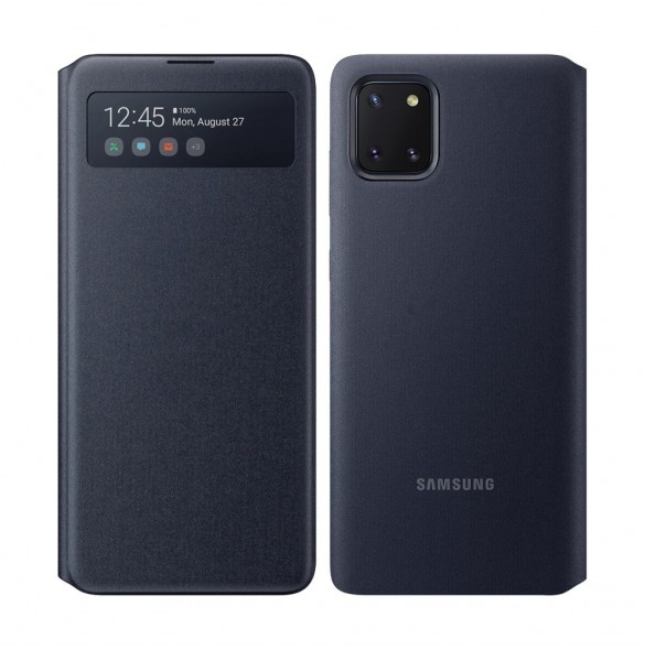 Svart och mycket snygg täckning Samsung Galaxy S10 Lite.