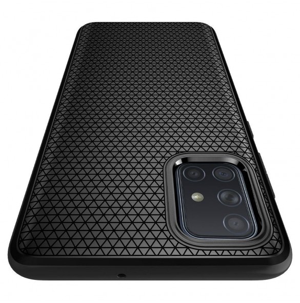 Matt svart och mycket snygg täckning Samsung Galaxy A71.