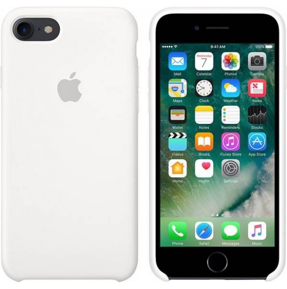 Apple MMWF2ZM/A Silicone Case till iPhone 7, iPhone 8 - Vit