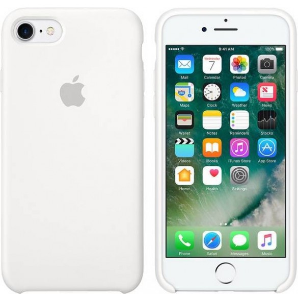Apple MMWF2ZM/A Silicone Case till iPhone 7, iPhone 8 - Vit