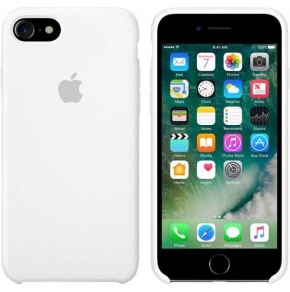 Apple MMWF2ZM/A Silicone Case till iPhone 7, iPhone 8 - Vit