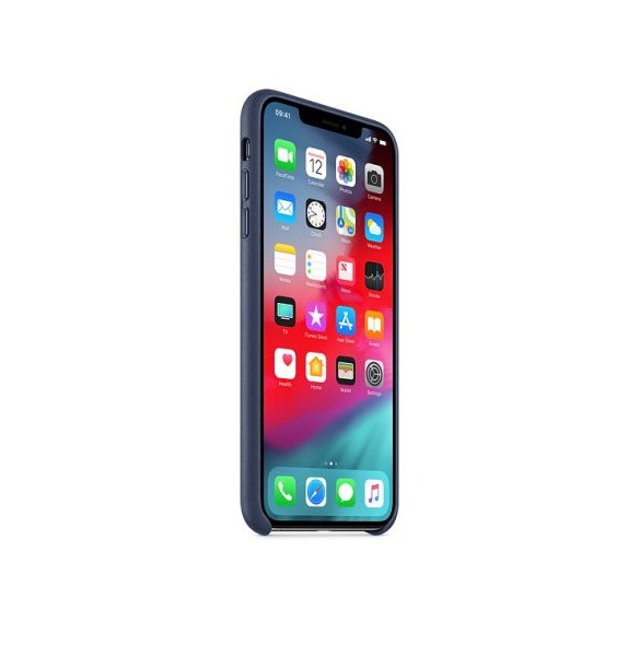 Apple MRWU2ZM/A Läder Skyddande till iPhone XS Max - Midnight Blue