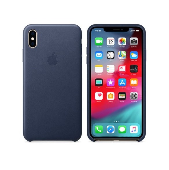 Apple MRWU2ZM/A Läder Skyddande till iPhone XS Max - Midnight Blue