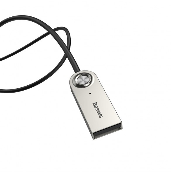 Baseus BA01 USB Wireless Bluetooth 5.0 AUX adapter jack kabel - Svart