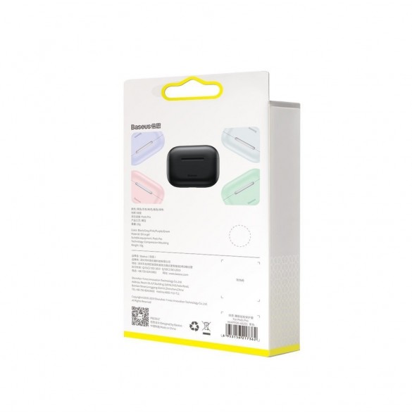 Baseus Silica Gel Case Protector för Apple Airpods Pro - Rosa Grey